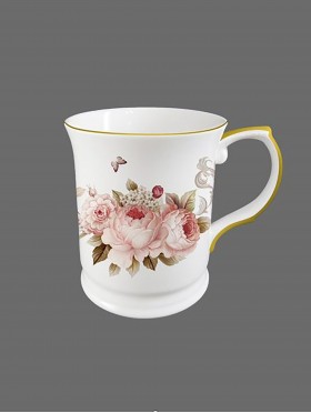 Porcelain Rose Mug With Gift Box